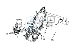 GTS 125I drawing FRAME