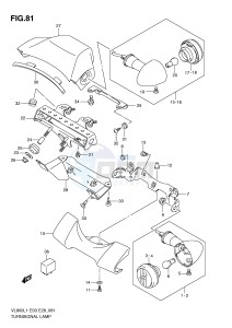 VL800 (E3-E28) VOLUSIA drawing TURNSIGNAL LAMP (VL800L1 E33)