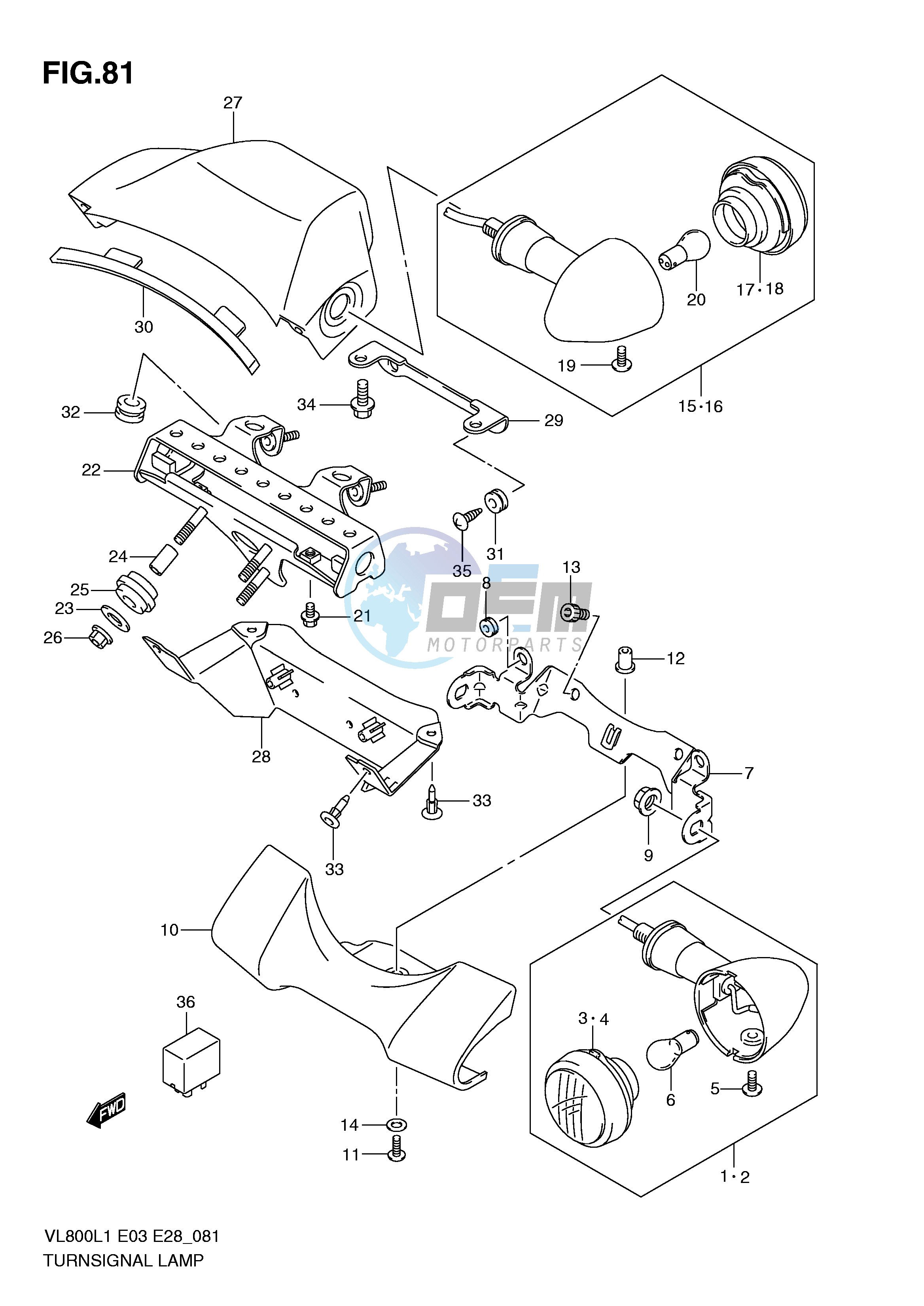 TURNSIGNAL LAMP (VL800L1 E33)