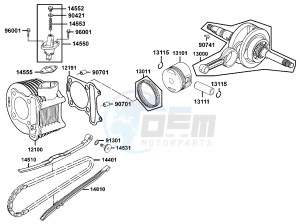 NEW DINK 50 Netherlands drawing Cylinder  - Piston  - Crankshaft