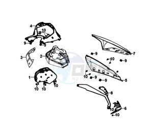 JET 14 125I/X8A L7 drawing DASHBOARD - WINDSCREEN