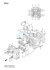 DL650 (E3-E28) V-Strom drawing FRONT CYLINDER HEAD