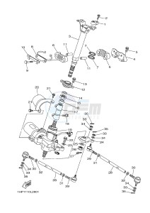 YFM700FWAD YFM7FGPB GRIZZLY 700 EPS (1HP3 1HP4) drawing STEERING