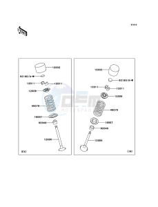 Z1000 ZR1000B8F FR GB XX (EU ME A(FRICA) drawing Valve(s)