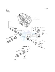 KSV 700 B [KFX 700] (B6F-B9F) B9F drawing FRONT BEVEL GEAR