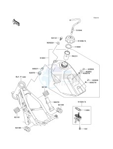 KX 85 A [KX85 MONSTER ENERGY] (A6F - A9FA) A9FA drawing FUEL TANK