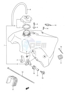 RM125 (E28) drawing FUEL TANK (MODEL N)