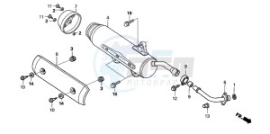 NSS250X FORZA X drawing EXHAUST MUFFLER