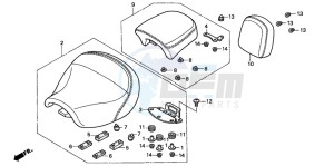 VT1100C2 drawing SEAT (VT1100CV)