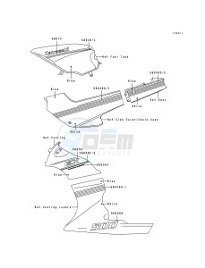 EX 500 A [EX500] (A4-A7) [EX500] drawing DECALS-- EX500-A4- --- BLUE_WHITE- -