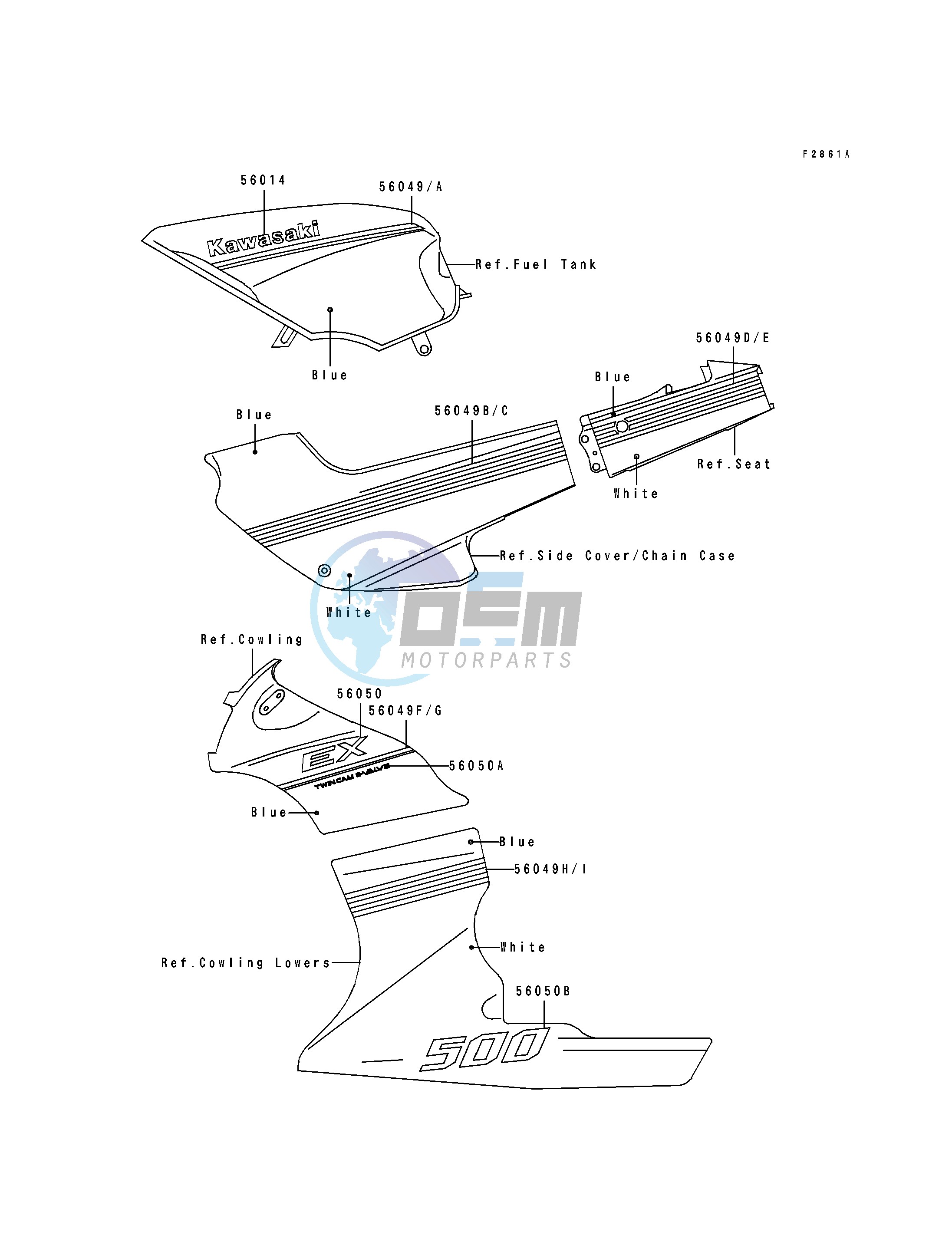 DECALS-- EX500-A4- --- BLUE_WHITE- -