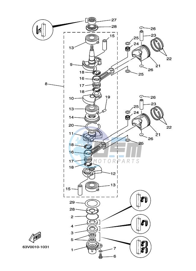 CRANKSHAFT--PISTON