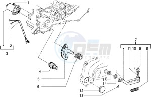 Zip 50 drawing Starting motor-starter lever