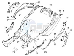 MP3 400 ie lt MP3 400 ie lt Sport drawing Side cover - Spoiler