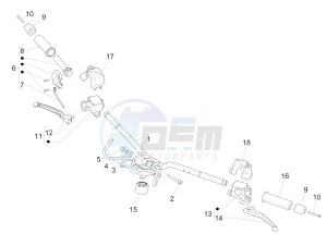 GTV 300 4T 4V ie Touring (NAFTA, APAC) (CN, USA) drawing Handlebars - Master cil.