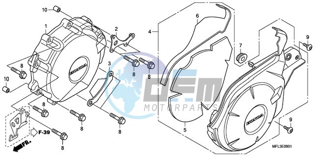 A.C. GENERATOR COVER (CBR 1000RA)