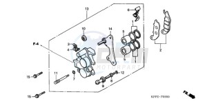 CBR125RWA Europe Direct - (ED / WH) drawing FRONT BRAKE CALIPER