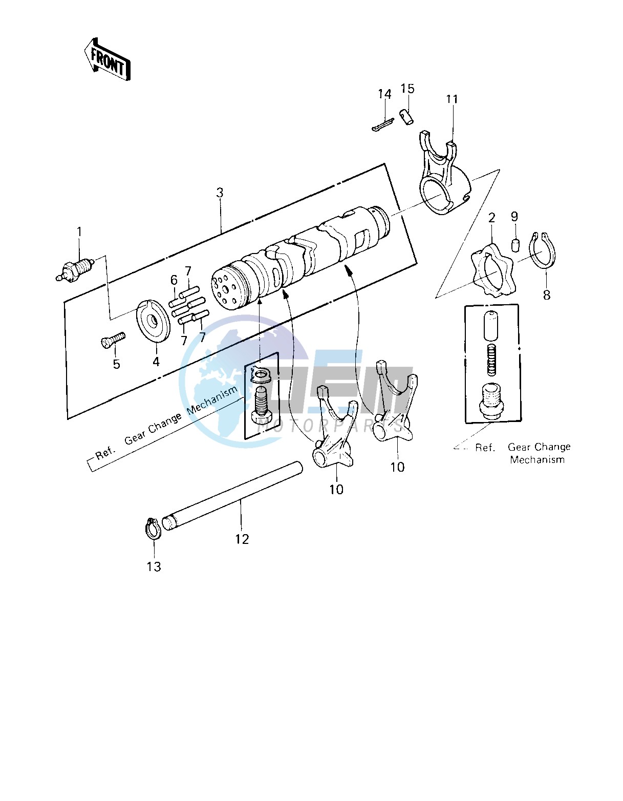 GEAR CHANGE DRUM & FORKS