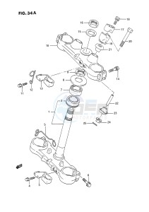 RMX250 (E3) drawing STEERING STEM (MODEL M N)