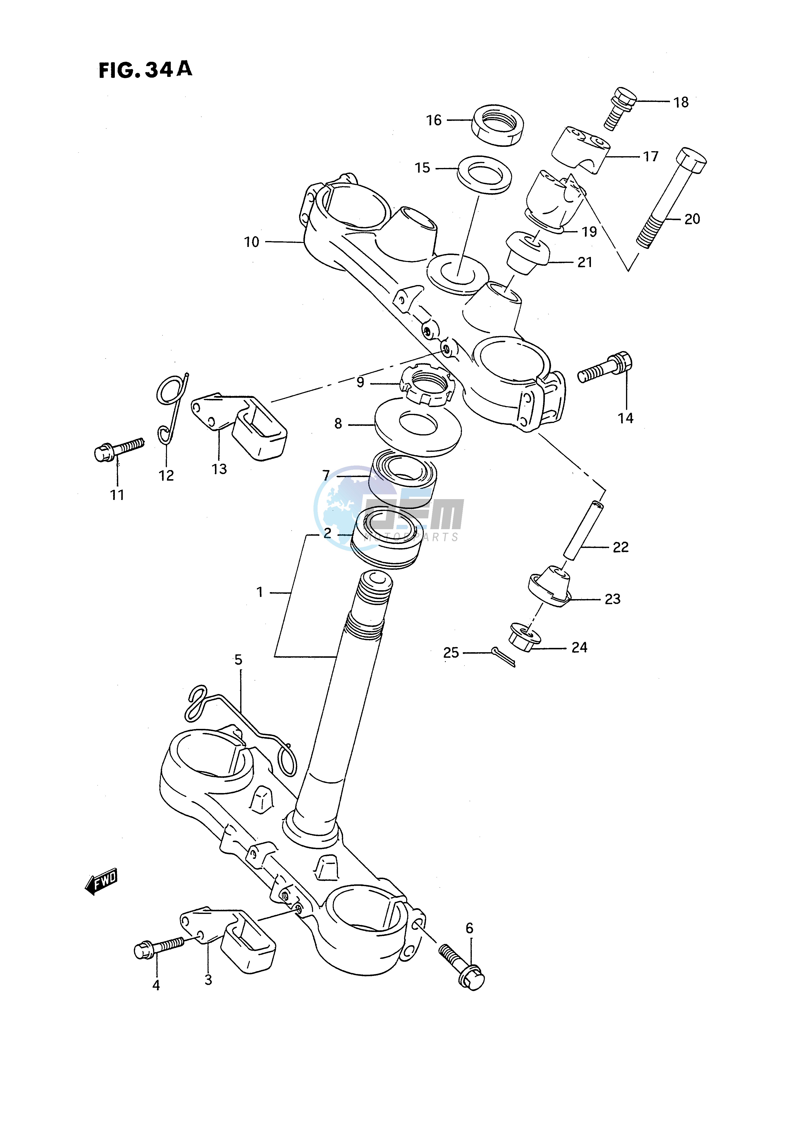 STEERING STEM (MODEL M N)