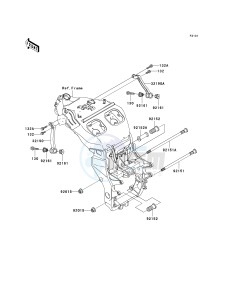 ZX 1200 A [NINJA ZX-12R] (A1) [NINJA ZX-12R] drawing FRAME FITTINGS