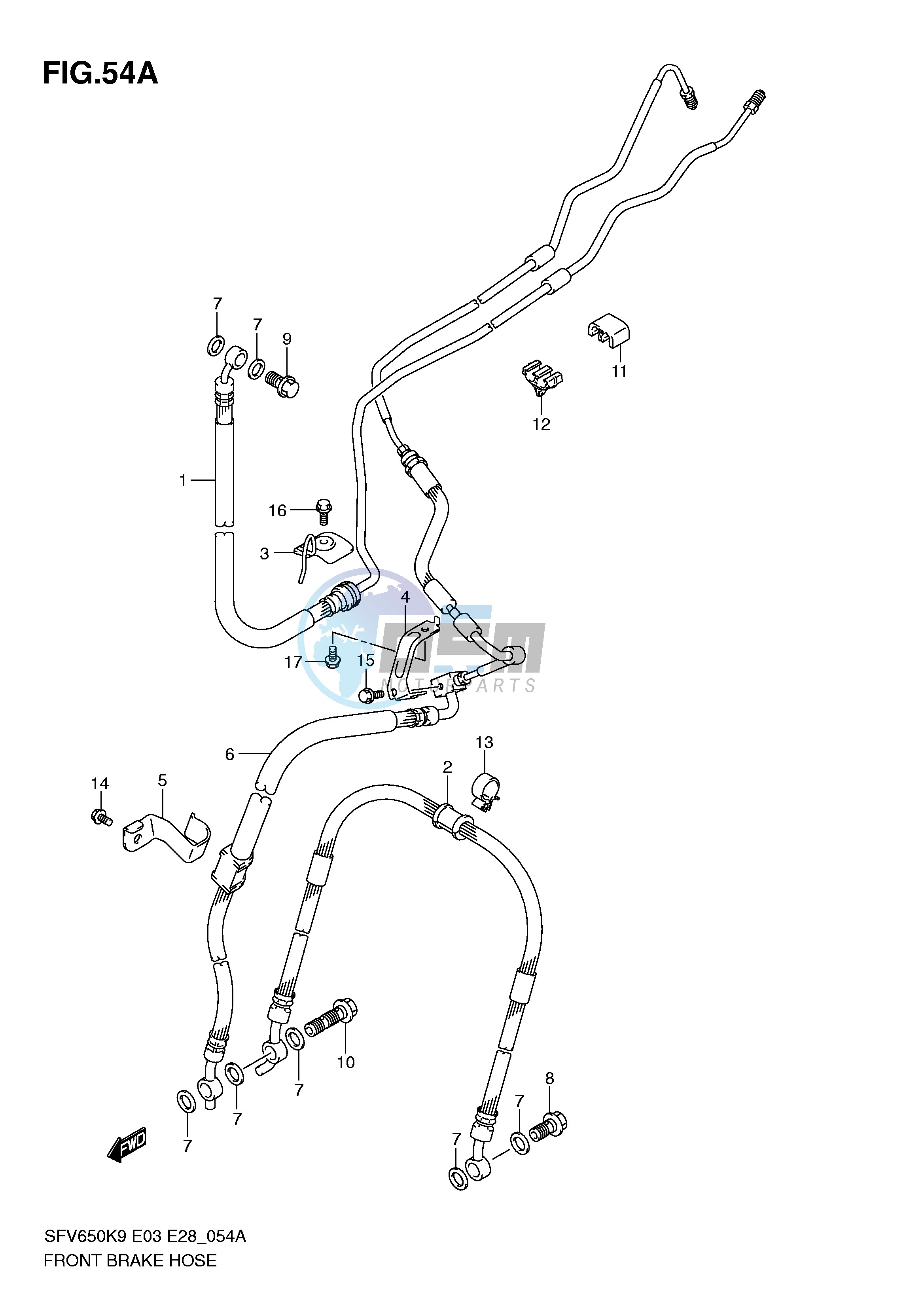 FRONT BRAKE HOSE(SFV650AL0)