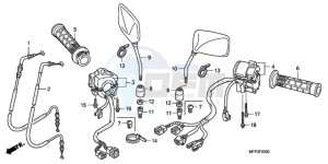 CB1300SA9 KO / ABS BCT TY2 drawing SWITCH/CABLE