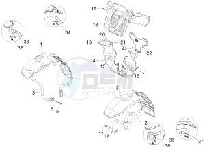 MP3 400 rl Touring drawing Wheel housing - Mudguard