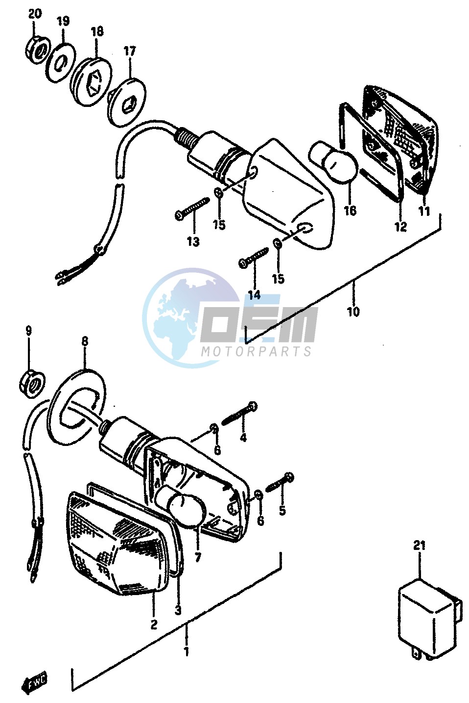 TURN SIGNAL LAMP (E1,E6,E24)