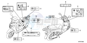 SH125C drawing CAUTION LABEL