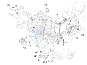 GP 800 drawing Remote control switches - Battery - Horn