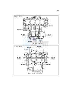 ZZR1400_ABS ZX1400D9F FR GB XX (EU ME A(FRICA) drawing Crankcase Bolt Pattern