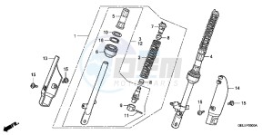 CRF50FB CRF50F ED drawing FRONT CUSHION