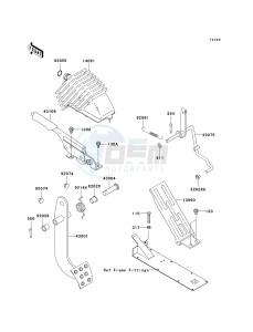 KAF 950 D [MULE 3010 DIESEL 4X4] (D8F) D8F drawing BRAKE PEDAL_THROTTLE LEVER