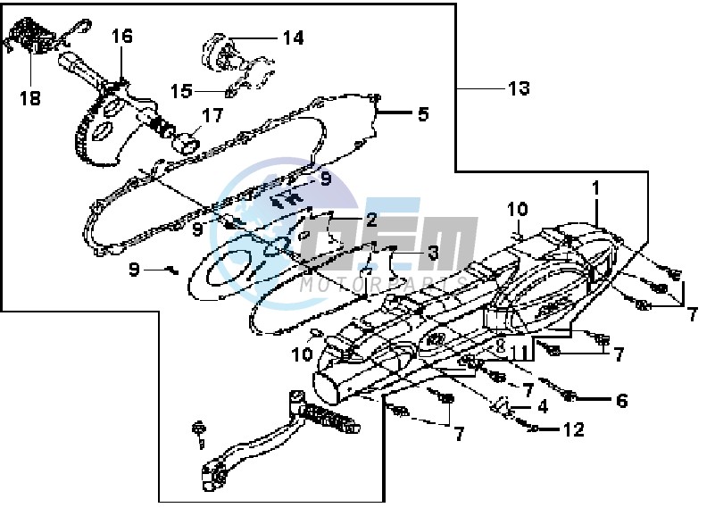 CRANKCASE COVER LINKS