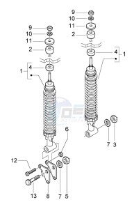 Granturismo 200 L U.S.A. drawing Rear dampers