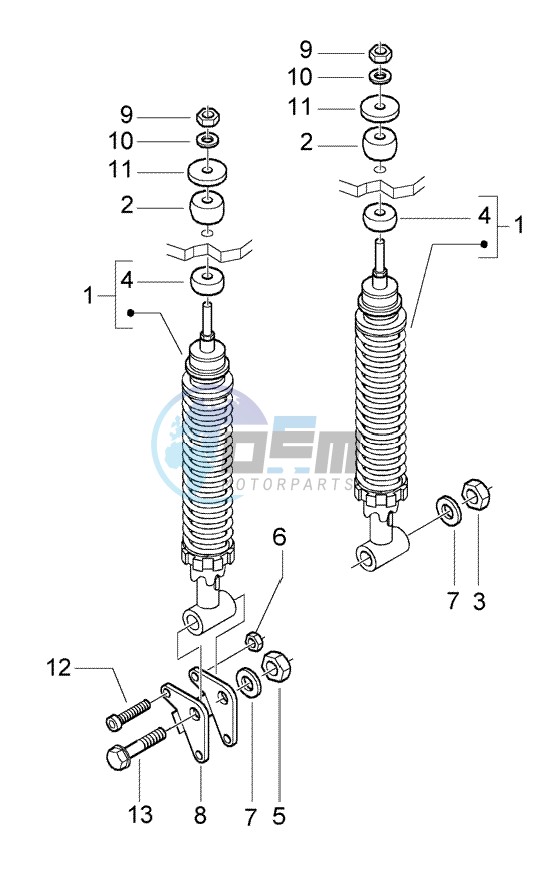 Rear dampers