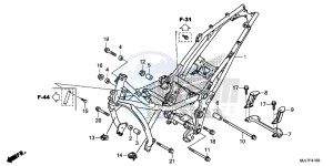 NC750DE Integra - NC750D Europe Direct - (ED) drawing FRAME BODY