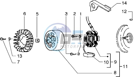 Flywheel magneto