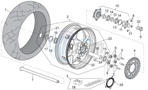 RSV 4 1000 APRC R drawing Rear Wheel