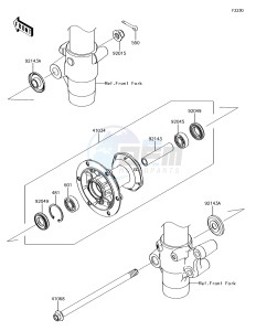 KX85 KX85CJF EU drawing Front Hub