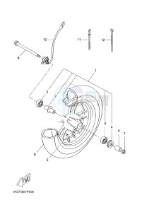 YN50 YN50F NEO'S 4 (2ACM 2ACM 2ACM 2ACM) drawing FRONT WHEEL