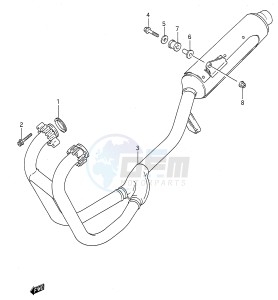 GS500E (E28) drawing MUFFLER