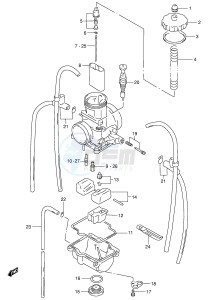 RM250 (E3-E28) drawing CARBURETOR (MODEL T)