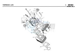 MRX-125-4T-BLUE drawing CYLINDER HEAD - CYLINDER  EURO2