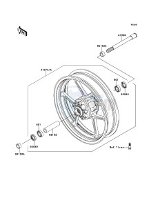 Z750 ZR750LBF FR GB XX (EU ME A(FRICA) drawing Front Hub