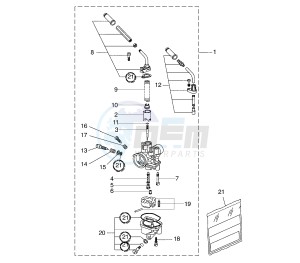 YQ AEROX 50 drawing CARBURETOR CH IL