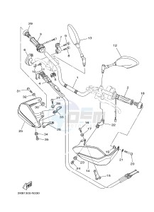 XT1200ZE SUPER TENERE ABS (2KB9 2KBA) drawing STEERING HANDLE & CABLE