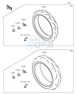 NINJA ZX-10R ABS ZX1000SGFA XX (EU ME A(FRICA) drawing Tires