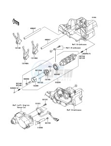 VN1700_VOYAGER_CUSTOM_ABS VN1700KEF GB XX (EU ME A(FRICA) drawing Gear Change Drum/Shift Fork(s)